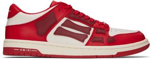 AMIRI White & Red Skel-Top Low Sneakers