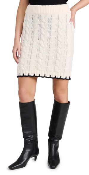 Little Lies Cable Stitch Skirt Cream M/L