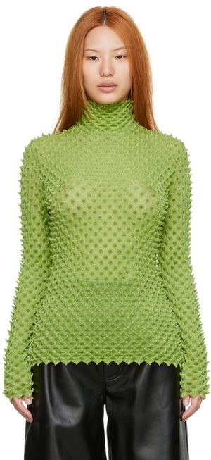 Bottega Veneta Green Polyester Turtleneck