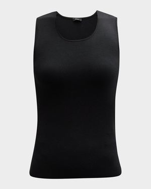 Scoop-Neck Stretch Silk Tank