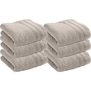 Coton Pur - Serviette de toilette 100 coton pigné - Taille 50x100 - Beige
