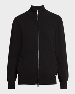 Cashmere Knit Zip Jacket