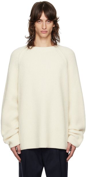 The Frankie Shop Off-White Carter Crewneck Sweater