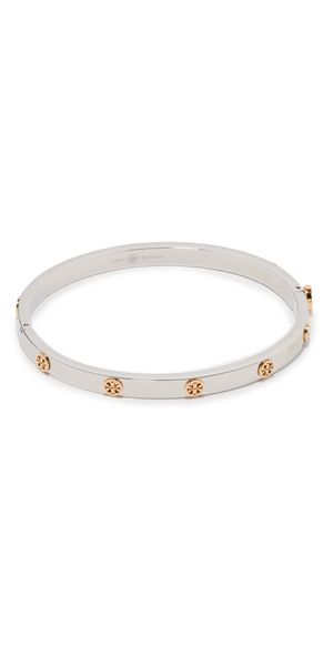Tory Burch Miller Stud 5mm Hinge Bracelet Tory Silver/Tory Gold M