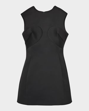 Seamed Up Satin Sleeveless Mini Dress