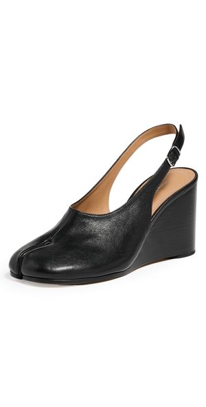 Maison Margiela Tabi Slingback Wedges Black 40