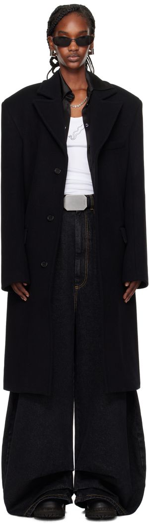 LU'U DAN Black Heavy Coat