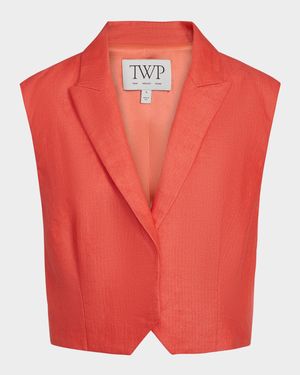 Katie Cotton-Linen Vest