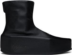 Y-3 Bottes Kyasu noires à semelle et talon recouverts