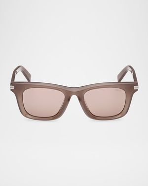 Men's Acetate Round Sunglasses