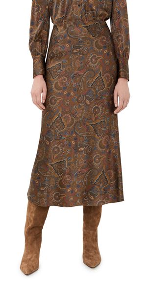 Veronica Beard Clover Skirt Walnut Multi 0