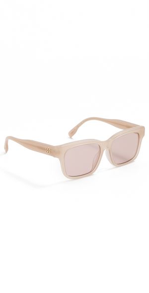 Tory Burch Square Sunglasses Milky Nude One Size