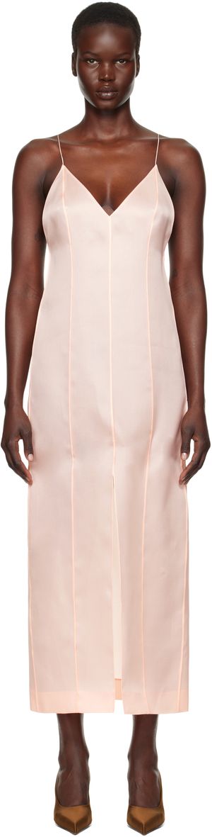 KHAITE Robe longue Tully rose