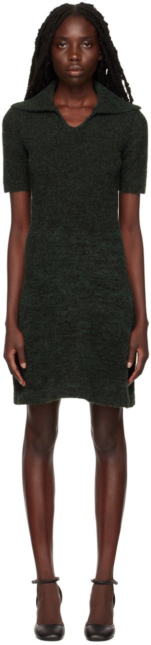 Proenza Schouler Green Fluffy Minidress