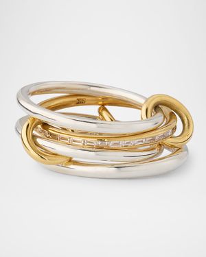 Kira SG Ring with Diamonds in 18K Gold and Sterling Silver