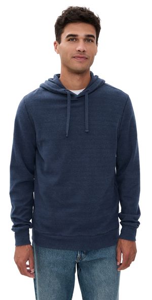 Faherty Legend Sweater Hoodie Brighton Navy Twill L
