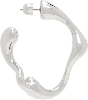 Maria Black Silver Splash Hoop Single Earring