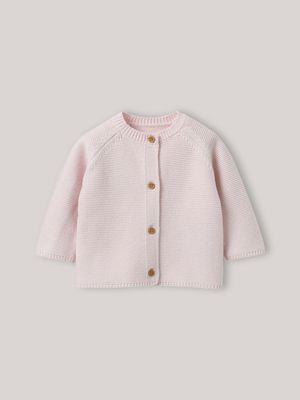 Cyrillus - Cardigan en coton biologique - Taille 12M - Rose