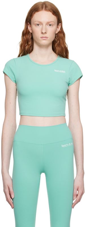 Sporty & Rich Blue Bonded T-Shirt