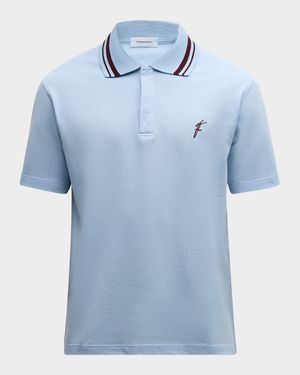 Men's Polo Shirt with Collar Detailing