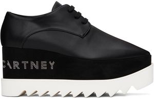 Stella McCartney Derbys Elyse noirs à plateforme et à logo