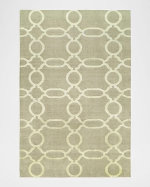 Ogee Chain Hand-Knotted Rug, 6' x 9'