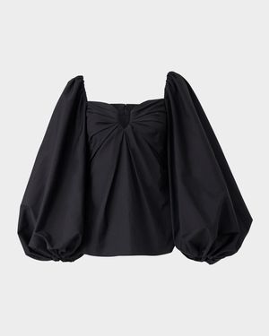 Sweetheart Balloon-Sleeve Top