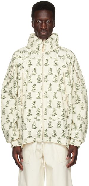 Gentle Fullness Blouson blanc cassé à breloques