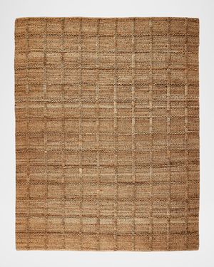 Grid Hand-Woven Jute Rug, 9' x 12'