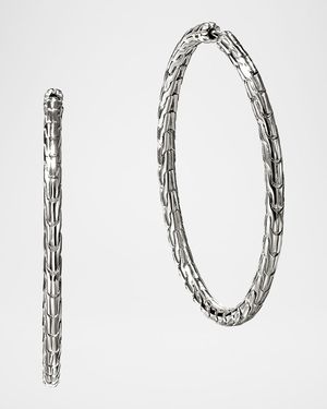 Sterling Silver JH Essential Flex Hoop Earrings, 39mm