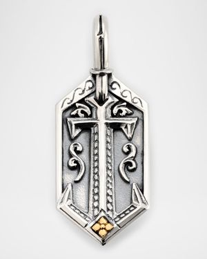 Men's Hydra Sterling Silver and 18K Gold Pendant