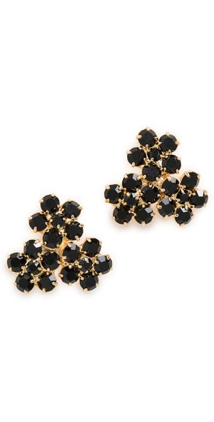 Jennifer Behr Violet Stud Earrings Jet One Size