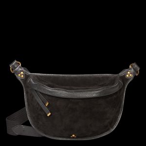 Jerome Dreyfuss - Sac banane en cuir velours - Taille Unique - Noir