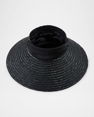 Arabella Open-Crown Straw Beach Hat