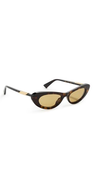 Bottega Veneta Snap Sunglasses HAVANA-HAVANA-YELLOW One Size