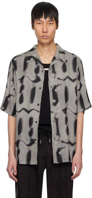 MISBHV Black & Gray 'M' Sprayed Viscose Shirt