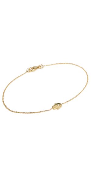 Jennifer Meyer Jewelry Mini Hamsa Bracelet 18K Yellow Gold One Size