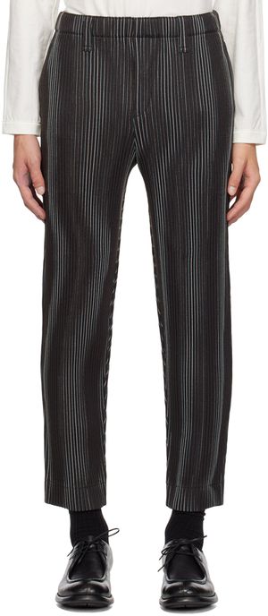 Homme Plissé Issey Miyake Pantalon plissé brun
