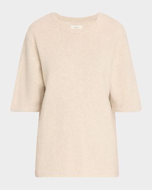 Raven Short-Sleeve Wool Sweater