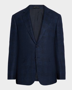 Men's Textured Windowpane Sport Coat
