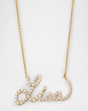 Talisman 18K Yellow Gold Personalized Lisa Diamond Necklace