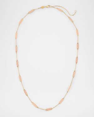 14K Yellow Gold 17-Station Inlay Necklace