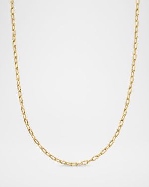 Madison Thin Chain Link Necklace in 18K Gold, 3mm, 36"L