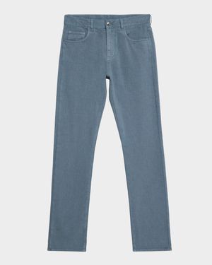Men's Cotton-Stretch Trim Fit Five-Pocket Pants