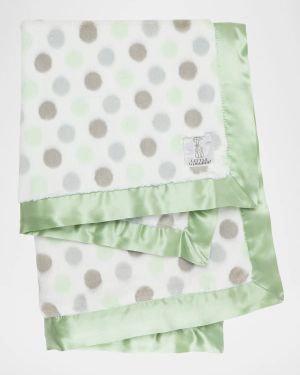 Luxe Dot Printed Plush Baby Blanket