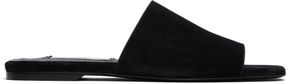 TOTEME Black Velour-Leather Bandeau Sandals