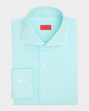 Men's Solid Cotton Dress Shirt