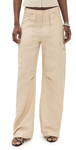 Lioness Miami Vice Linen Pants Deep Wheat XXL