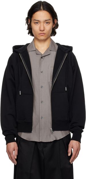 AMI Paris Black Ami de Coeur Tonal Hoodie