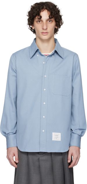 Thom Browne Blue Straight Fit Denim Shirt
